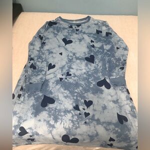 Extra soft blue Sonoma nightgown with printed hearts.